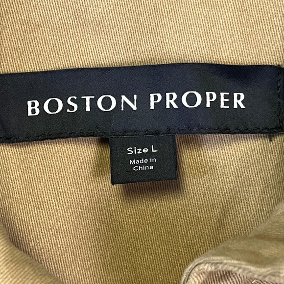 Boston Proper Jacket Women L Beige Sequin Utility Safari Western Embellished - Picture 4 of 11